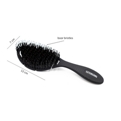 oval black brush with boar bristles dimentions: 7x13cm