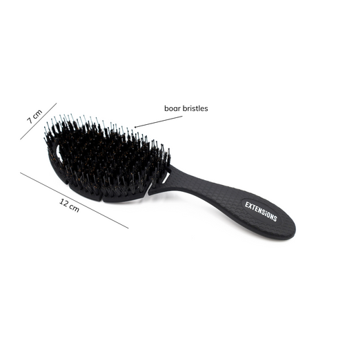 oval black brush with boar bristles dimentions: 7x13cm