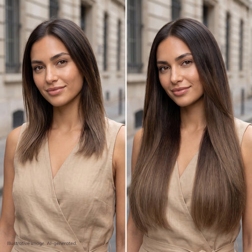 tape on natural human hair extensions her flow PRO TAPE 3 CM - color 2/6 OMBRE