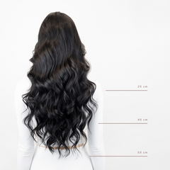three lengths of hair extensions: 25cm, 40cm, 55cm