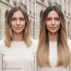 tape on natural human hair extensions her flow PRO TAPE 3 CM - color 6/8 OMBRE