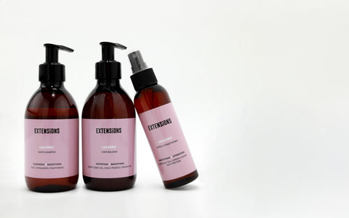 careMe! shampo, balsam and leave-in conditioner for hair extensions