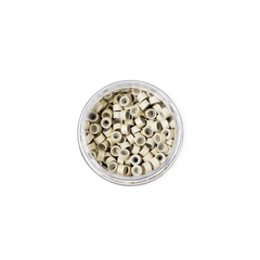 aluminum silicone beads (5x3x3) - nickel-free - 250 pcs. - blonde