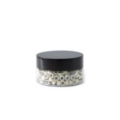 aluminum silicone beads (5x3x3) - nickel-free - 250 pcs. - blonde