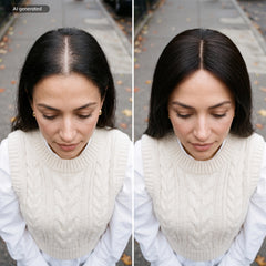 topper damski naturalny na klispy Clip Top - 1B