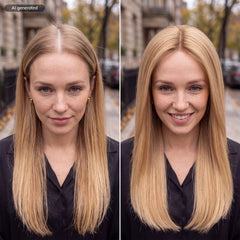 clip-in human hair topper her flow Clip Top - 22/613 ombre