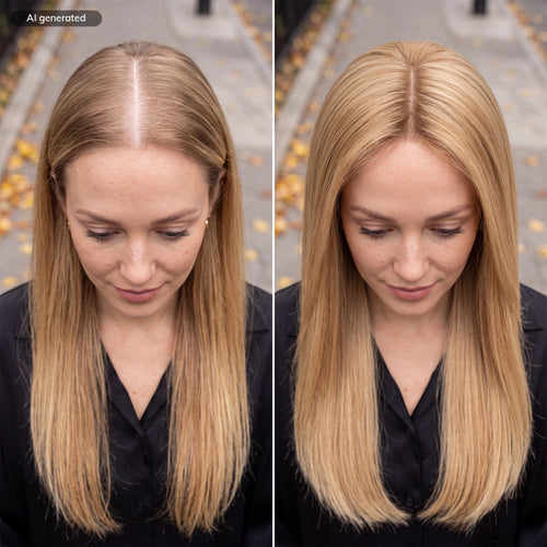 clip-in human hair topper her flow Clip Top - 22/613 ombre