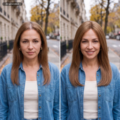 clip-in human hair topper her flow Clip Top - 5