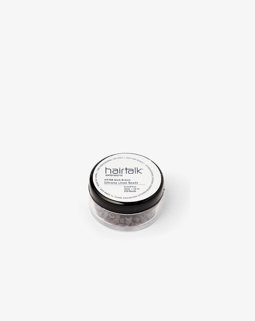 silicone lined beads for weft col. dark brown