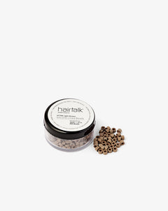 silicone lined beads for weft col. light brown