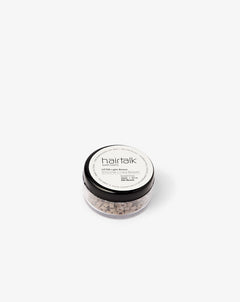 silicone lined beads for weft col. light brown