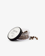 silicone lined beads for weft col. light brown