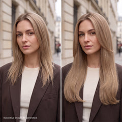 tape on natural human hair extensions her flow PRO TAPE 3 CM - color LIGHT GREY