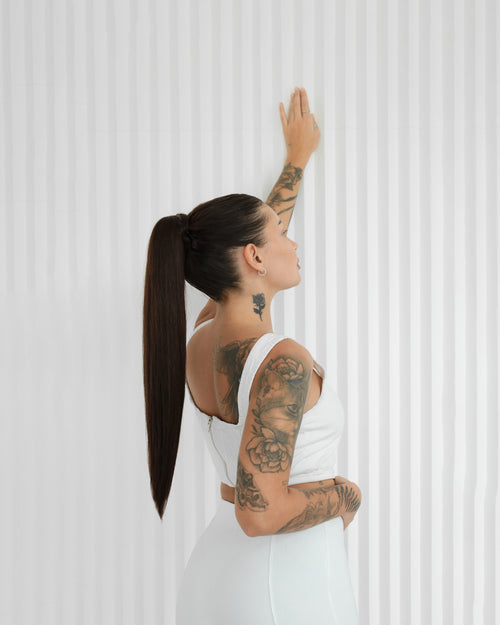 Low Ponytail with Hair Extensions