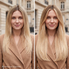 tape on human hair extensions her flow INVISIBLE TAPE 3 CM - rooted blonde