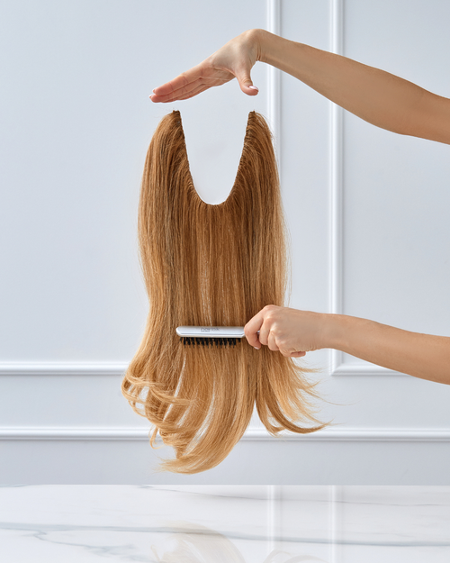 brushing flip in hair