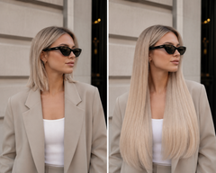 tape on natural human hair extensions her flow PRO TAPE 3 CM - color SILVER