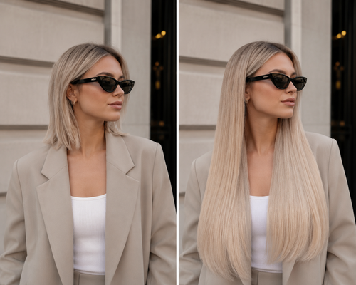 tape on natural human hair extensions her flow PRO TAPE 3 CM - color SILVER