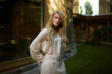 bellami model with hair extensions