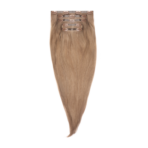 human hair clip in hair extensions color light grey