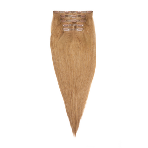 human hair clip in hair extensions color natural blonde