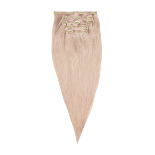 human hair clip in hair extensions color silver