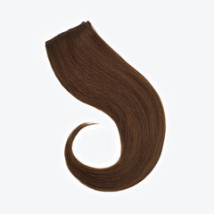 human flip in hair extensions color dark brown