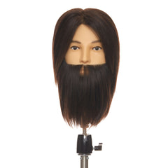 male training head with beard - front