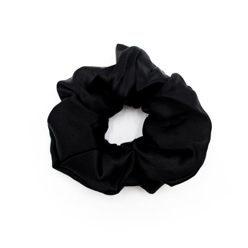 large black silk scrunchie from set tieMe!