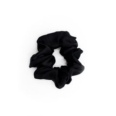 medium black silk scrunchie from set tieMe!