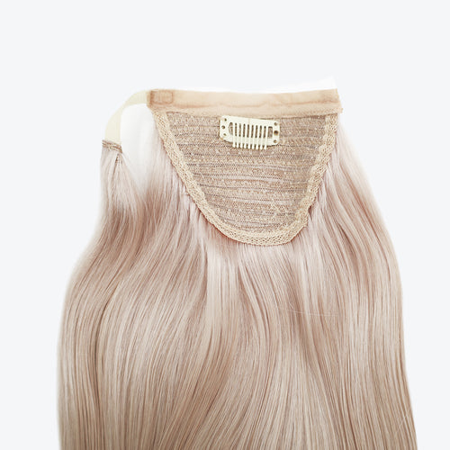 human hair ponytail color silver