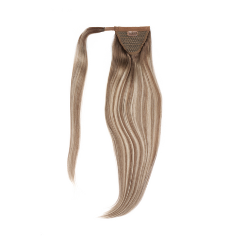human hair ponytail color rooted grey balayage