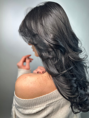 black hair extensions makeover