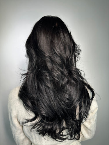 black hair extensions makeover