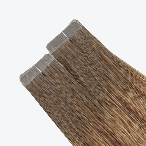 standard tape color rooted brown balayage