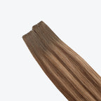 invisible tapes color rooted brown balayage