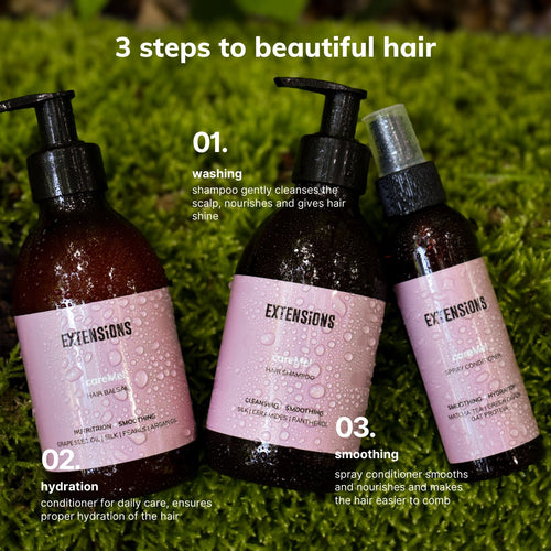 3 steps to beautiful hair: washing, hydration, smoothing with careMe! hair care