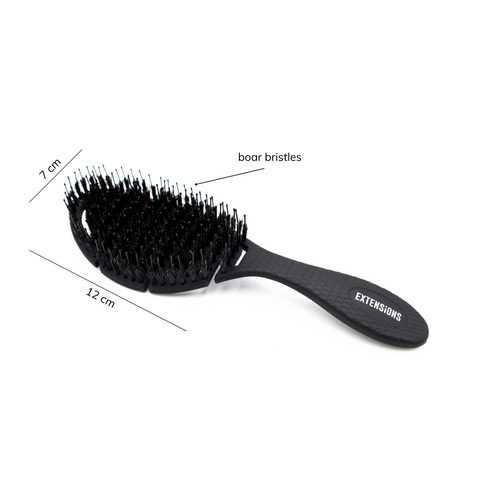 brushMe! Bürste für Haarverlängerungen schwarz - oval