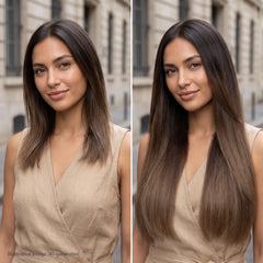 tape on natural human hair extensions her flow PRO TAPE 3 CM - color 2/6 OMBRE