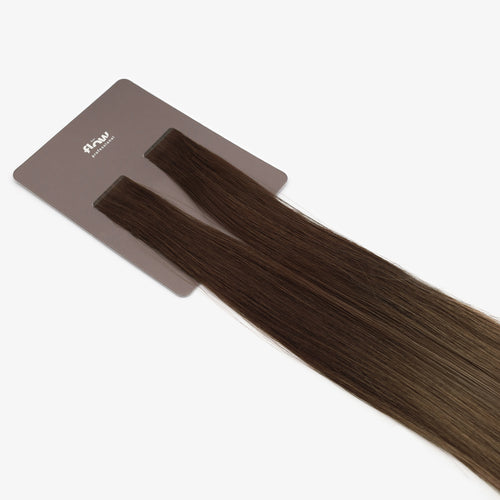 Her Flow Band auf natürliche menschliche Haarverlängerungen PRO TAPE 3 CM - Farbe 2/6 OMBRE