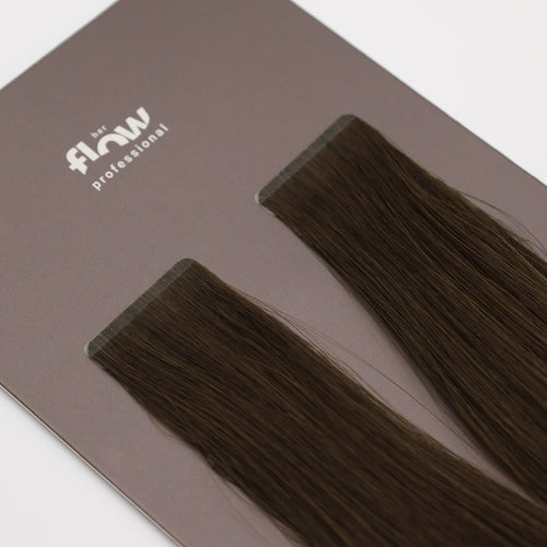 Her Flow Band auf natürliche menschliche Haarverlängerungen PRO TAPE 3 CM - Farbe 2/6 OMBRE