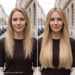 tape on natural human hair extensions her flow PRO TAPE 3 CM - color 22/613 OMBRE