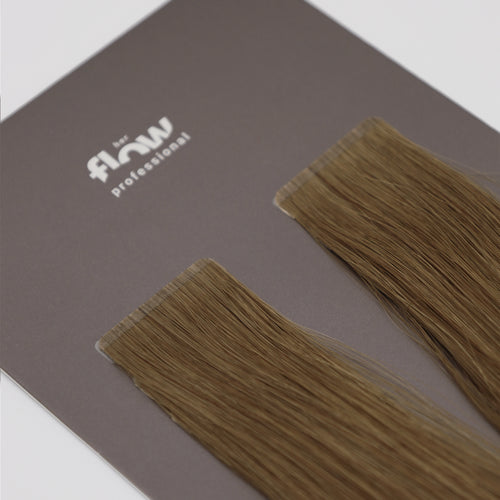 Her Flow Band auf natürliche menschliche Haarverlängerungen PRO TAPE 3 CM - Farbe 6/8 OMBRE