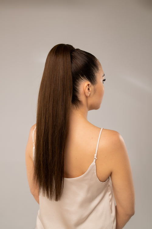 Attached ponytail for self-application