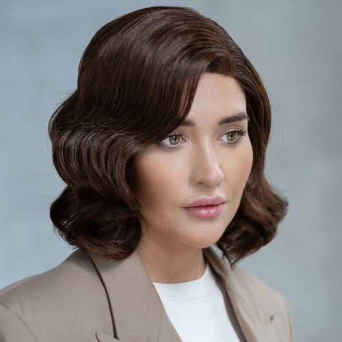 Australia human hair wig color MAGMA CHOCOLATE model