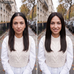 topper damski naturalny na klispy Clip Top - 1B