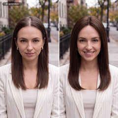 topper damski naturalny na klispy Clip Top - 2