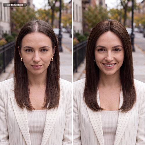 topper damski naturalny na klispy Clip Top - 2