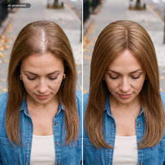 clip-in human hair topper her flow Clip Top - 5