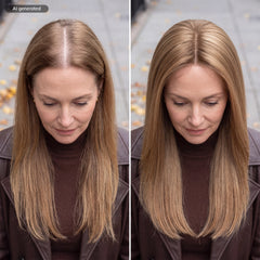 clip-in human hair topper her flow Clip Top - 8